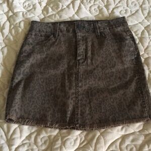 GUC MUDD brown & tan animal print mini skirt